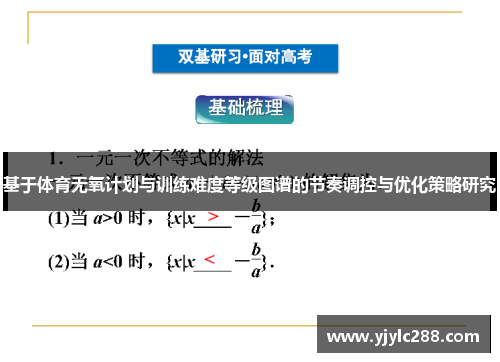 基于体育无氧计划与训练难度等级图谱的节奏调控与优化策略研究